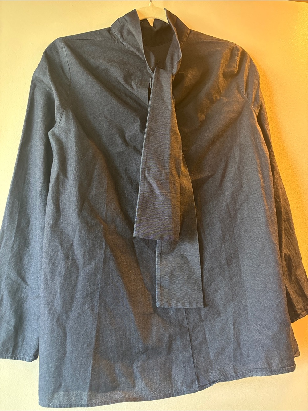 NWOT COS 100% Cotton Blue Blouse Top - Picture 2 of 4